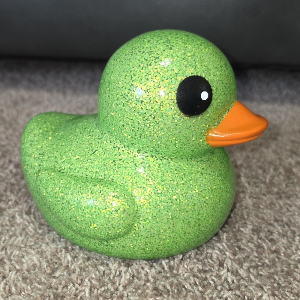 Jaru Jumbo Lime Green Glitter Rubber Duck Duck Jeep Rubber Duckies Novelty